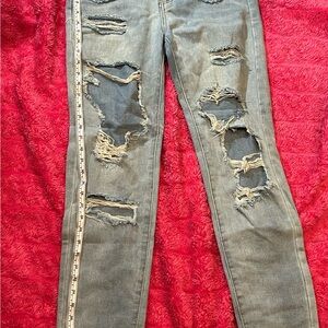 SHEIN Blue Distressed Jeans